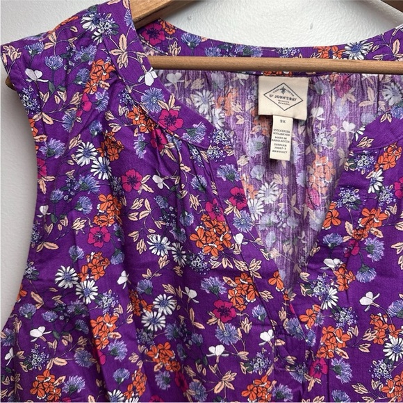 NWT Lot Of (3) St John’s Bay Tops Sleeveless Flutter Sleeve Summer Plus Size 3X - Picture 12 of 12